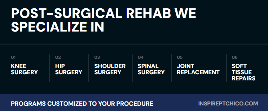 Physical therapist guiding a patient through post-surgical rehabilitation
